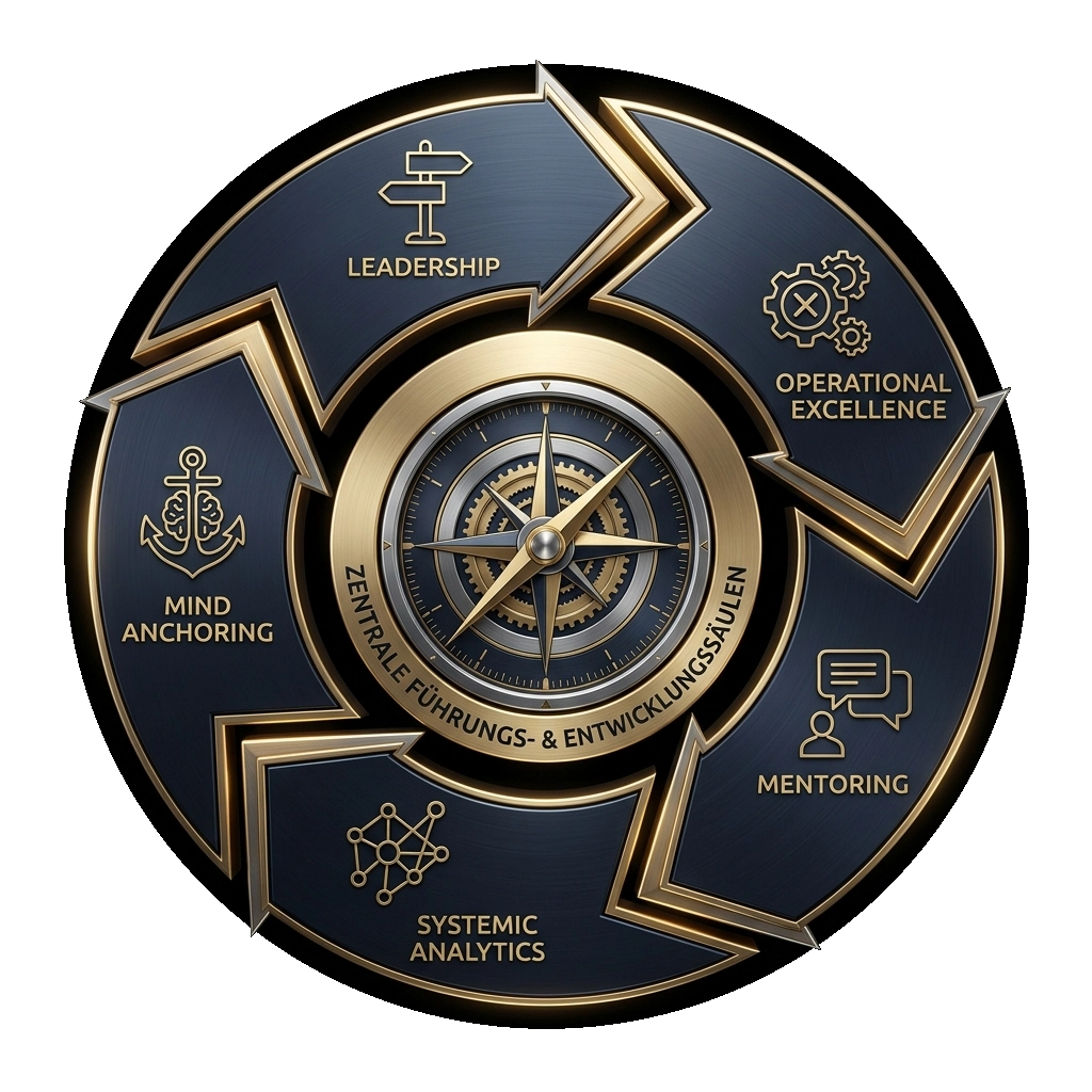 Core leadership and developmental pillars – a continuous cycle